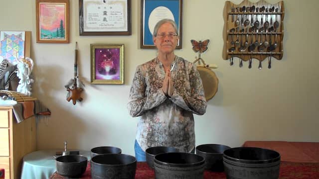 Debra and her Musical Tibetan Bowls